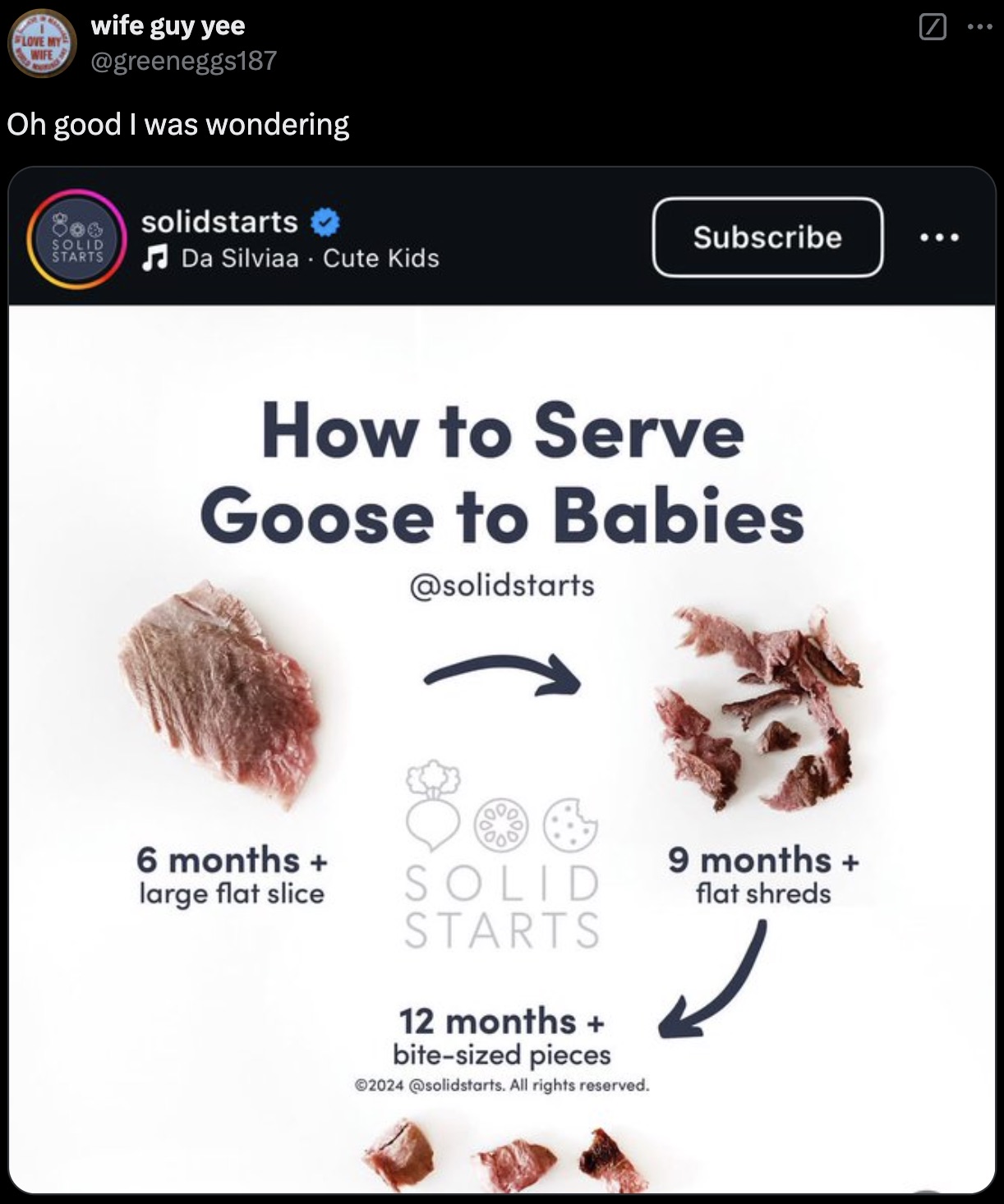 blueberries solid starts - Love My Wife wife guy yee Oh good I was wondering 800 solidstarts Solid Starts Da Silviaa Cute Kids Subscribe How to Serve Goose to Babies 6 months large flat slice 9 months Solid Starts flat shreds 12 months bitesized pieces 20